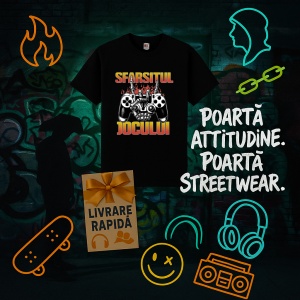 Tricou Sfarsitul jocului Negru, Copii | Dama | Barbat - Img 11