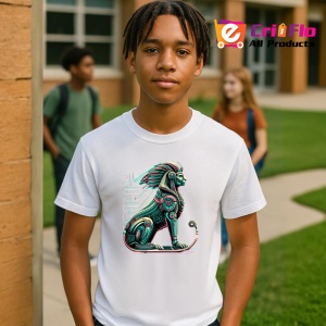 Tricou Sfinx egiptean digital cu decor abstract Copii | Dama | Barbat - Img 5