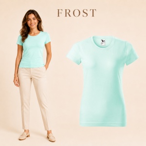 Tricou simplu damă, clasic lejer basic pentru femei | 44 de culori disponibile XS - 2XL - Img 25