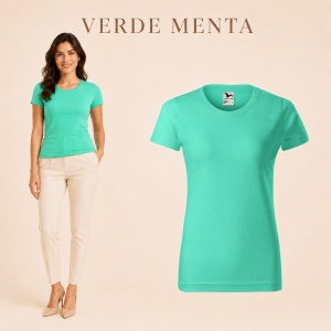 Tricou simplu damă, clasic lejer basic pentru femei | 44 de culori disponibile XS - 2XL - Img 45