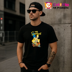 Tricou Simpson familia galbena din springfield in aventuri zilnice, Copii | Dama | Barbat , tricou negru - Img 11