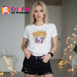 Tricou SIX SEVEN 67 Bantuit Halloween, din bumbac 100%, tricou alb, Copii | Dama | Barbat - Img 3