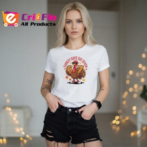 Tricou SIX SEVEN 67 Curcan Spune Six Seven, din bumbac 100%, tricou alb, Copii | Dama | Barbat - Img 1