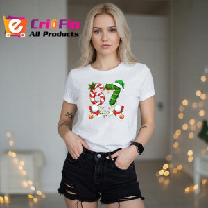 Tricou SIX SEVEN 67 Decor Craciun Verde, din bumbac 100%, tricou alb, Copii | Dama | Barbat - Img 3