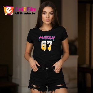 Tricou SIX SEVEN 67 Mason Texturat, din bumbac 100%, tricou negru, Copii | Dama | Barbat - Img 3