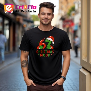 Tricou SIX SEVEN 67 Stare De Craciun, din bumbac 100%, tricou negru, Copii | Dama | Barbat