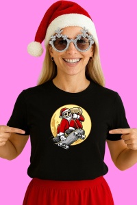 Tricou Skeleton Couple Christmas, din bumbac 100% Copii | Dama | Barbat