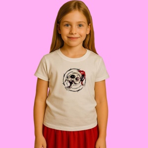 Tricou Skull Santa Hat, din bumbac 100% Copii | Dama | Barbat - Img 2