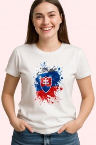 Tricou Slovakia Steag Splash Art, Copii | Dama | Barbat - Img 4