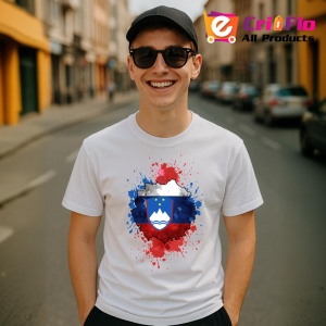 Tricou Slovenia Steag Splash Art, Copii | Dama | Barbat - Img 7