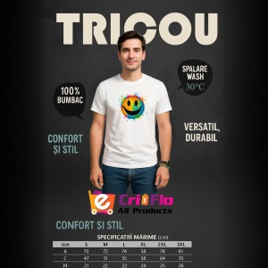 Tricou Smiley Happy Colorat - Copii | Dama | Barbat - Img 10