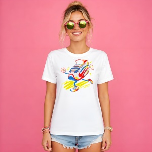 Tricou Sneaker Character Mergand Ilustratie Amuzanta Urban Street Style, din bumbac 100% Copii | Dama | Barbat