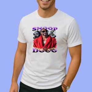 Tricou Snoop Dogg - Red Jacket, muzica Hip-Hop (Gangsta Rap), Dama | Barbat | Copii - Img 2