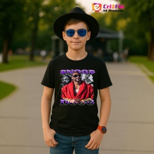 Tricou Snoop Dogg - Red Jacket, muzica Hip-Hop (Gangsta Rap), Dama | Barbat | Copii, Culoare Negru - Img 6
