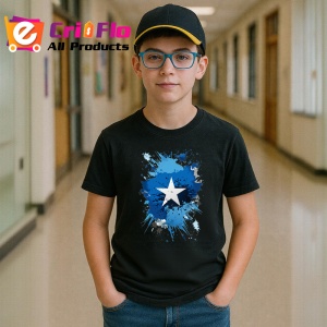 Tricou Somalia Steag Splash Art, Copii | Dama | Barbat, culoare negru - Img 9