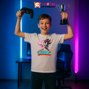 Tricou Sonic Amy si Shadow - Confruntare Eleganta Copii | Dama | Barbat
