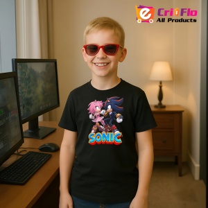 Tricou Sonic Amy si Shadow - Dansul Rivalilor Copii | Dama | Barbat - Img 5