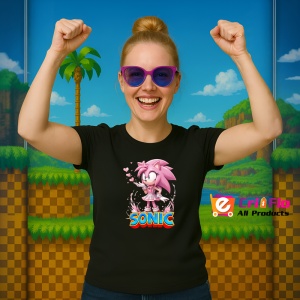 Tricou Sonic Amy - Zambet Roz Copii | Dama | Barbat - Img 11