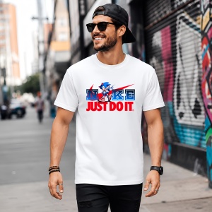 Tricou Sonic Ariciul Albastru Super Viteza Urban Street Design, din bumbac 100% Copii | Dama | Barbat - Img 5