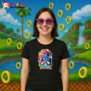 Tricou Sonic Echipa Tricou Sonic - Uniti in Lupta Copii | Dama | Barbat - Img 3