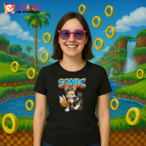 Tricou Sonic Tails - Tehnician Rapid Copii | Dama | Barbat - Img 3