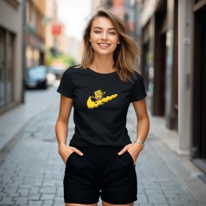Tricou Sponge Bob Happy Ner Tricou Negru - Copii | Dama | Barbat