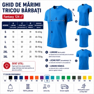 Tricou Sport Bărbați Malfini Fantasy 124, 100% Poliester – Echipament Fotbal, Activități Sportive, Extra Dry, 17 Culori, S–3XL - Img 4