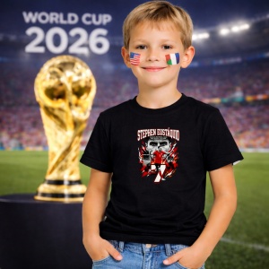 Tricou Stephen Eustaquio Canada World Cup Fifa 2026, din bumbac 100%, tricou negru, Copii | Dama | Barbat - Img 5