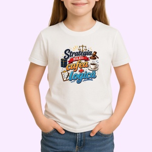 Tricou Strategia Zilei Cafea Si Logica Avocat V1, din bumbac 100% , tricou alb pentru Copii | Dama | Barbat