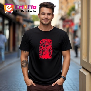 Tricou Strong Muschi Rosu Contur, Copii | Dama | Barbat, culoare negru - Img 4