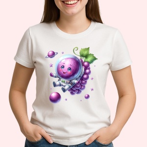 Tricou Strugure amuzant de vara astronaut, Fructe, Copii | Dama - Img 2