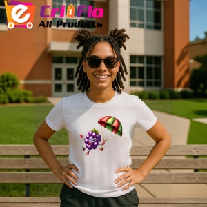 Tricou Strugure amuzant de vara cu parasuta, Fructe, Copii | Dama - Img 11