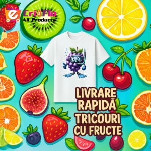 Tricou Strugure amuzant de vara scafandru, Fructe, Copii | Dama - Img 12