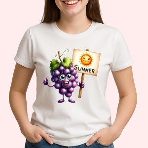 Tricou Strugure amuzant de vara summer, Fructe, Copii | Dama - Img 2