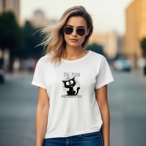 Tricou Sunt bine totul Foarte bine pisica - Copii | Dama | Barbat - Img 14