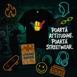 Tricou Sunt Roman Totul OK Negru, Copii | Dama | Barbat - Img 11