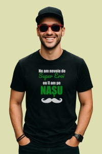Tricou Super Nasu Verde, din bumbac 100%, tricou negru, Dama | Barbat