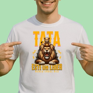 Tricou Tata esti un lidere, Mereu Eroul meu - Copii | Dama | Barbat - Img 2