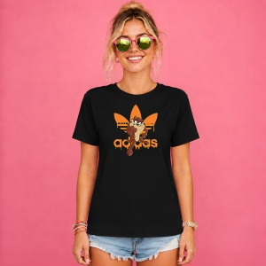 Tricou Taz Diavolul Tasmanian Logo Portocaliu Urban Streetwear, din bumbac 100%, tricou negru, Copii | Dama | Barbat - Img 2