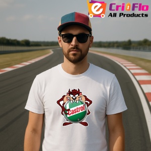 Tricou Tazz Cu Logo Castrol | Unisex Dama si Barbat - Img 2
