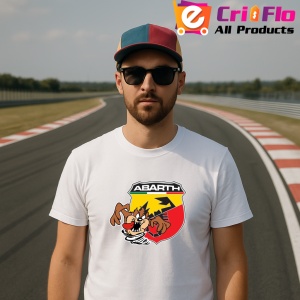 Tricou Tazz Vartej Cu Logo Abarth 2 | Unisex Dama si Barbat - Img 2