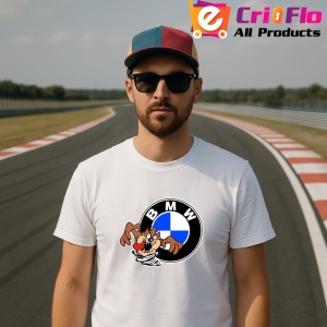 Tricou Tazz Vartej Dreapta Cu Logo Bmw | Unisex Dama si Barbat - Img 2