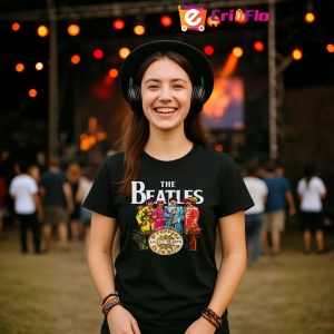 Tricou The Beatles - Sgt. Pepper, muzica Hip-Hop / Rap, Dama | Barbat | Copii, Culoare Negru - Img 5