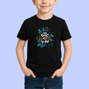 Tricou The Best Is Yet To Be Design Floral Gri V1, din bumbac 100%, tricou negru Copii | Dama | Barbat - Img 2