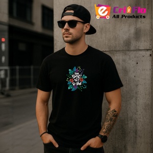 Tricou The Best Is Yet To Be Design Floral Gri V1, din bumbac 100%, tricou negru Copii | Dama | Barbat - Img 6