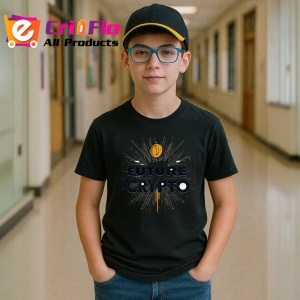 Tricou The future is crypto, viitorul este crypto, Copii | Dama | Barbat , tricou negru - Img 6