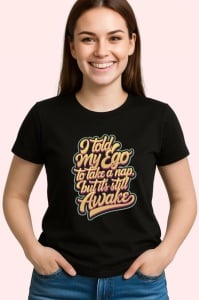 Tricou Told My Ego Nap Still Awake, Copii | Dama | Barbat, culoare negru - Img 4