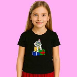 Tricou Toy Story Buzz Lightyear Cu Cadouri Si Caciula Mosului, din bumbac 100% Copii | Dama | Barbat