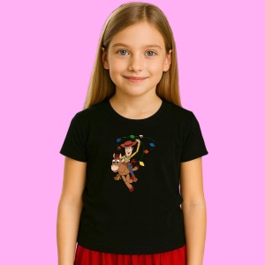 Tricou Toy Story Woody Calare Cu Instalatie Craciun, din bumbac 100% Copii | Dama | Barbat - Img 2