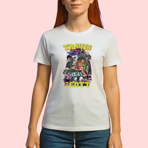 Tricou Travis Scott Astronomical Cartoon, muzica POP, Dama | Barbat | Copii - Img 2